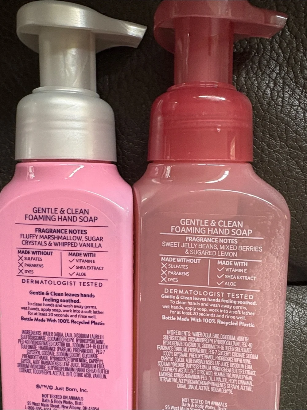 Bath and body works foam soap set in peep marshmallow and tutti fruity candy